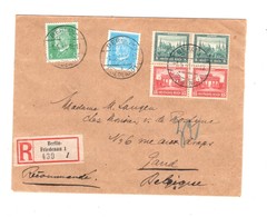 Germany nice franking registered cover to Belgium