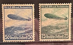 Germany 3rd Reich „ORIGINAL GUM“ Hindenburg 1936 Mi 606-7 * Sc C57-8 *MLH