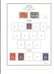 Germany Back of Book Collection 1903-1955 on 12 Album Pages, Airmail +