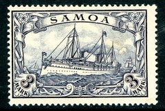 GANDALF – Germany 1900 Samoa 3 Mark OP Yacht Scott #68 Mint Y166