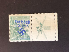 GERMANY (SUDETENLAND-KARLSBAD) WWII-GERMAN OCC. Local ovpt 50 h. blue MNH /s2