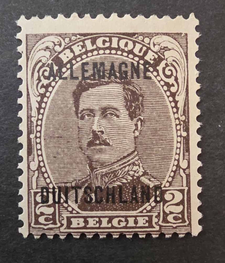 ALLEMAGNE GERMANY BELGIUM Stamp DUITSCHLAND Overprint Mint MH OG Unused T24947