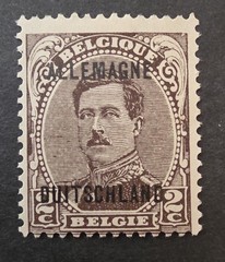 ALLEMAGNE GERMANY BELGIUM Stamp DUITSCHLAND Overprint Mint MH OG Unused T24947