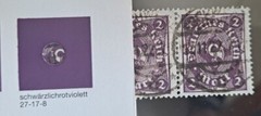 Germany German Reich 1922 2 Mark Posthorn Michel #224 b Dark Violet Stamp