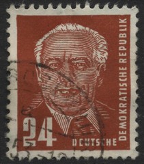 East Germany 1950 #55 24pf red brown Pres. Pleck wmk 292, used
