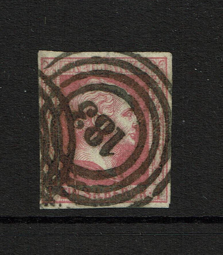 Prussia SC# 6, Used, signed back, very small, shallow top thin – S8664