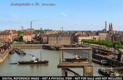 1910 Ludwigshafen Winterhafen Postcard to Vizefeldwebel 14. Inf. Regt. Nürnberg