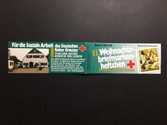 GERMANY STAMP BOOKLET 1992 RED CROSS CHRISTMAS NOEL ROTES KREUZ RARE!! xa89