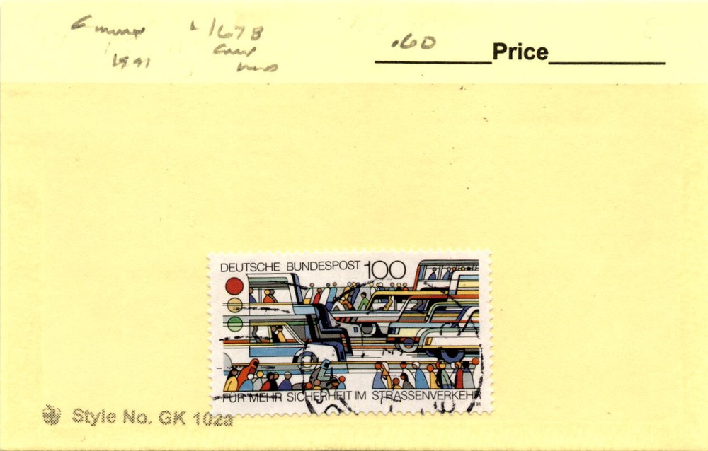 Germany, Postage Stamp, #1678 Used, 1991 Traffic Safety (AG)