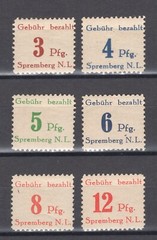 GERMANY SOVIET OCCUPATION ZONE 1945 LOCAL ISSUE SCARCE SPREMBERG 1-6 PERFECT MNH