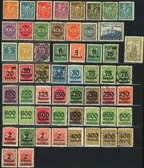 Germany Deutsches Reich Postage Stamp Collection 1922-1923 Used Mint LH