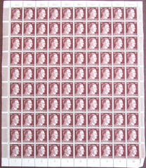 Deutsches 3rd Reich German Hitler 3 Full Sheets Stamps Hitler Head 60PF