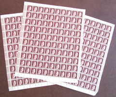 Deutsches 3rd Reich German Hitler 3 Full Sheets Stamps Hitler Head 60PF