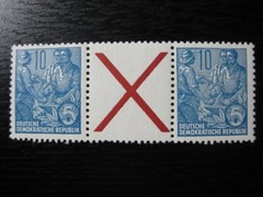 DDR EAST GERMANY Mi. #WZ2 mint MNH stamp strip! CV $16.75