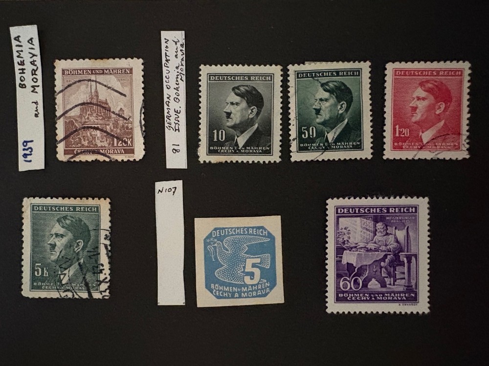 Bohemia and Moravia 1939-1945: Mixed Selection, Used (incl one Newspaper Stamp)