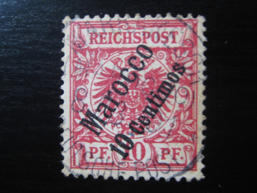 MOROCCO GERMAN OFFICES COLONY Mi. #3 scarce used stamp! CV $14.50