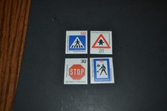 GERMANY SCOTT #1055-1058 TRAFFIC SIGNS MNH SET OF 4