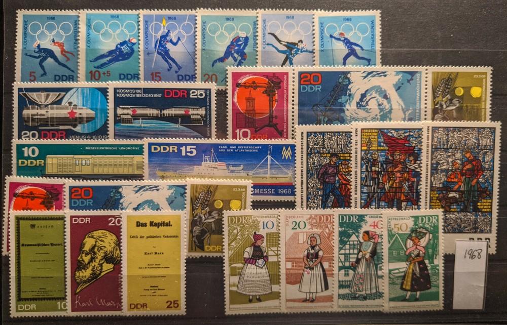 East Germany / DDR 1968 Complete Year Set MNH