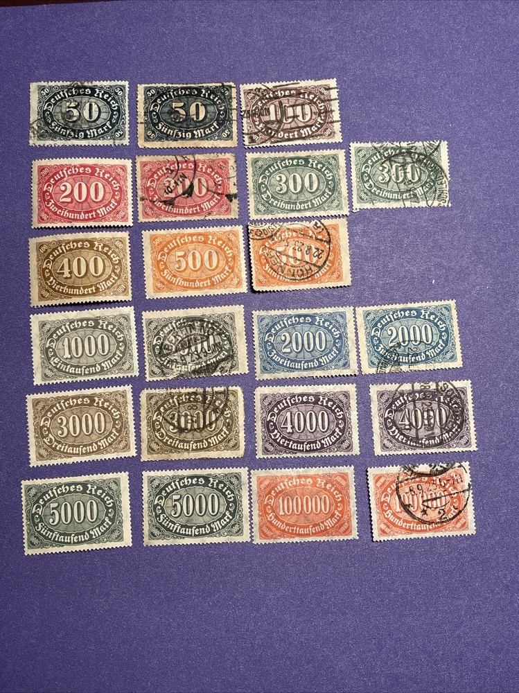 Rare High Value Germany 1922-23 22 Pcs Stamps, MNH,MH And Used,see Photos