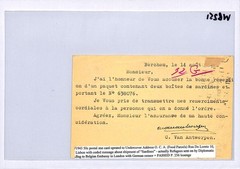 BELGIUM WW2 Germany Occ 1943 Card LISBON *OCA* UNDERCOVER ADDRESS Refugees WB251