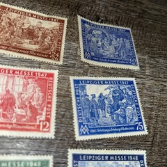 Germany 1947, 1948 Lightly Hinged Set Of 6 OG, Leipziger Messe Trade Fair