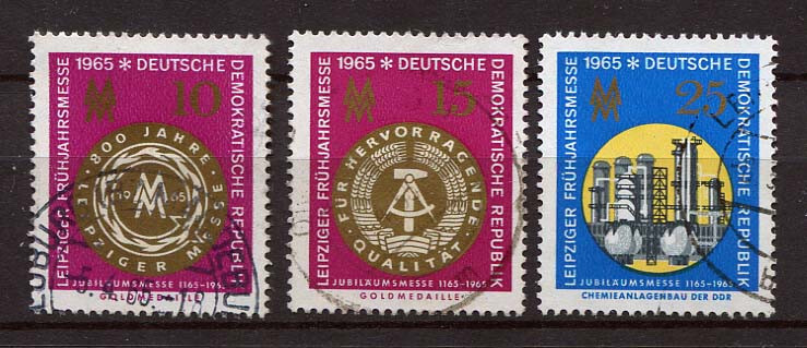 Germany – DDR : Leipzig Fair anniversary set from 1965 – used