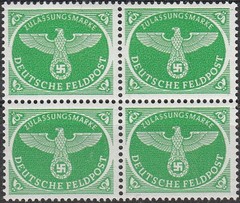 Stamp Germany Feldpost Mi 1-4 Block 1942 WWII Fascism Wehrmacht Hitler MNH