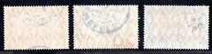 GERMANY OFFICES IN MOROCCO 1911 SCOTT #54, 56, 57 USED MI. #55, 56, 57 CERTIFIED