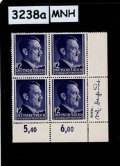 MNH stamp block Adolf Hitler Sc N80 12GR / 1941 WWII Occupied Poland #3238a