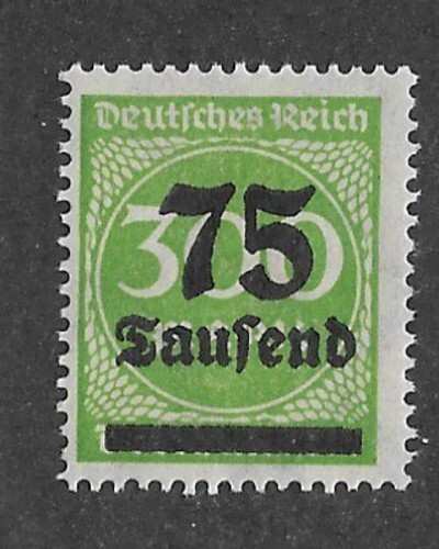 MNH stamp Overprint 75K over 300Mk Scott #250 Weimar German Republic 1923