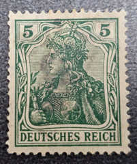 Stamp Germany Deutsches Reich Germania 5 Pfennig 1905 Mi. Nr. 85 [🇩🇪39672-5]