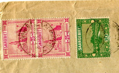 SAAR (S1416) 1923 cover stamped to FRANCE
