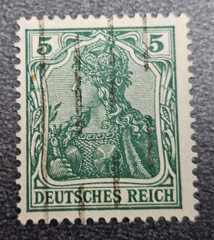 Stamp Germany Deutsches Reich Germania 5 Pfennig 1905 Mi. Nr. 85 [🇩🇪39671-16]