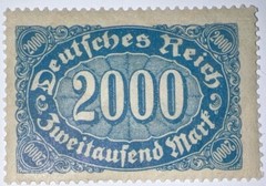Travelstamps: 1922 Germany Reich Sc # 205/ Mi: #253 Number Horizontal Oval, MNH