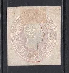 1860 Germany Hannover 1 Gr Stationery Cutout