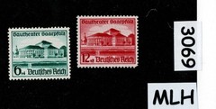 MLH Stamp set B121 – B122 / 1938 / Germany Saar Saarbrucken Culture fund #3069