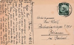 1936 Third Reich Postcard RAD Reichsarbeitsdienst Camp 7/275 Büchenau Hindenburg