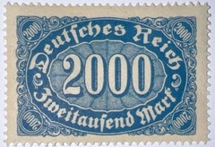 Travelstamps: 1922 Germany Reich Sc # 205/ Mi: #253 Number Horizontal Oval, MNH