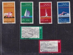 90470 GERMANY 1972 (Olympic Games) 1977 set – SPECIMEN PRINT on 6 diff. stamps