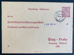 1940 Frauenberg BM Germnay Postal Stationery Postcard Cover To Prague