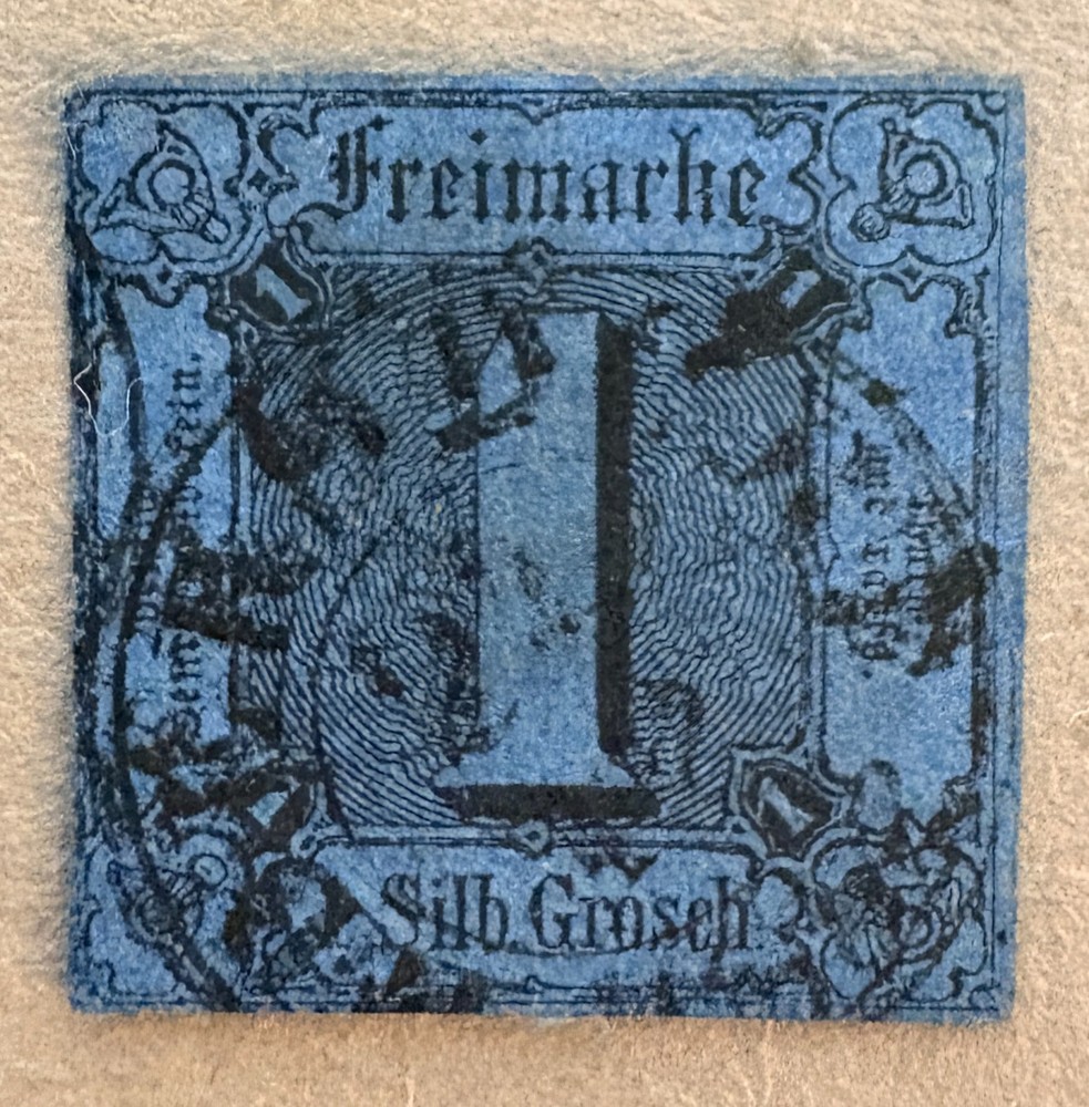German States Thurn & Taxis 4 / 1852 Numeral Stamp / Imperf / Used