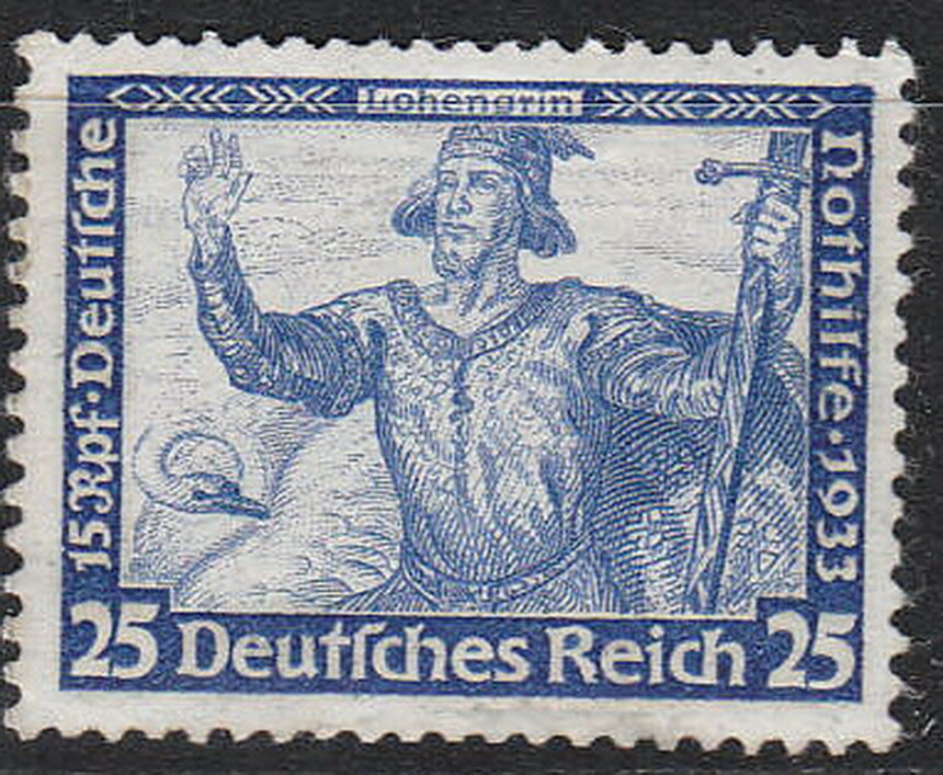 Stamp Germany Mi 506 Sc B56 1933 3rd Reich Wagner Lohengrin Opera MNH