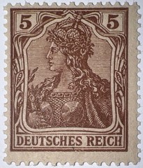 Travelstamps: 1920 Germany Stamps Sc#118/Mi. Nr. 140 5Pf Mint, Og, Never Hinged