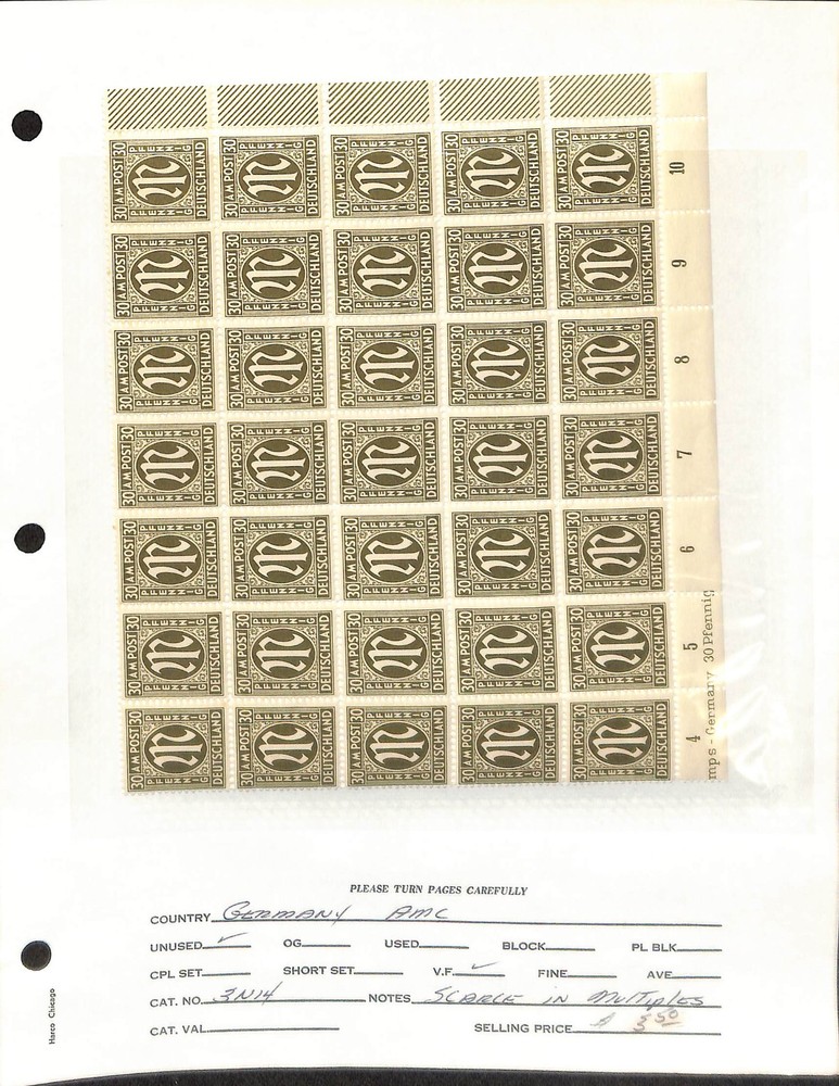 Germany Allied Military Government WWII, 1945 #3N14 MNH Block (B106)