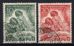 Berlin 1951 Mi 80-81 Used Set Tag der Briefmarke Stamp Day Issue