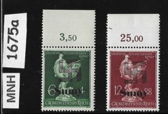 MNH stamp set B286-287 Modern Fantasy Overprints Dresden Goldsmith society 1675a