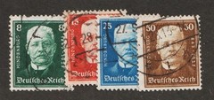1927 Germany Sc# B19-22 semi postal. President Hindenberg. Used Est$48.75