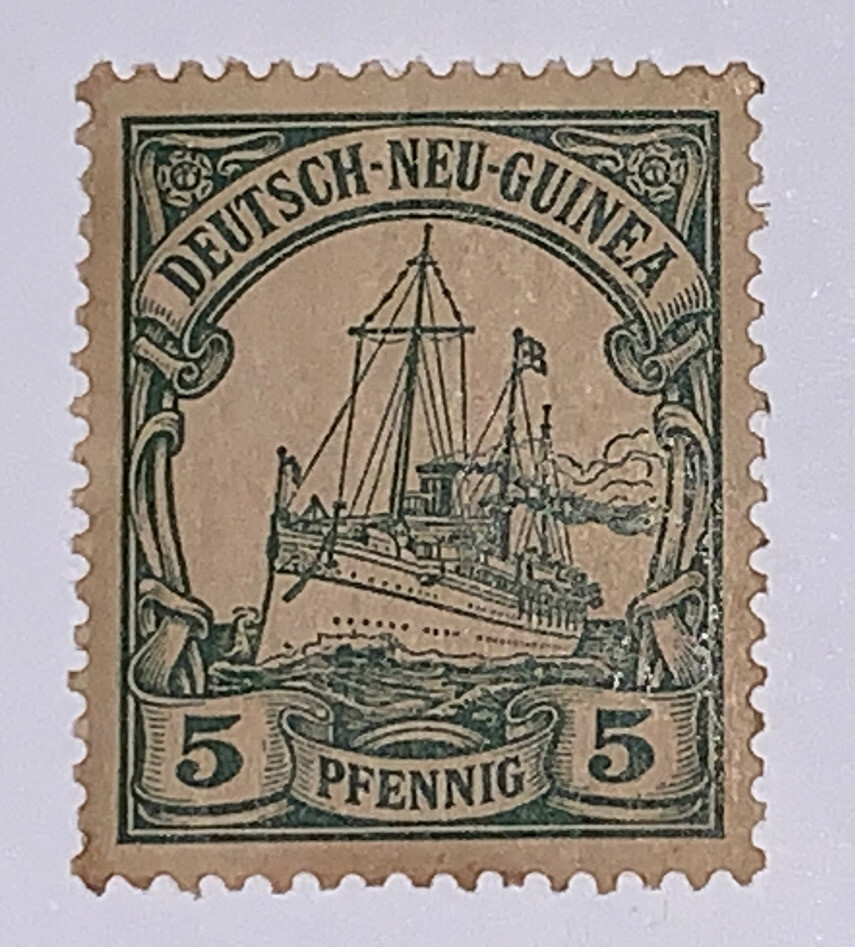 Travelstamps: GERMAN NEW GUINEA STAMPS Kaiser’s Yacht, Mint OG NH 5 Pfennig