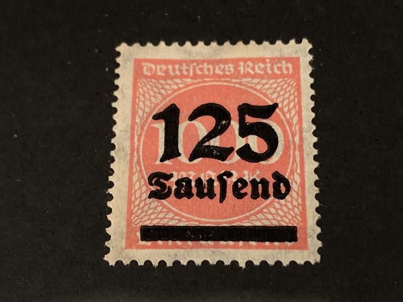 1923 Weimar Republic Germany 125 Tausend Red Postage Stamp – Used Mint Condition