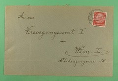 DR WHO 1940s GERMANY FULNEK SUDETENLAND #519 TO AUSTRIA R14712